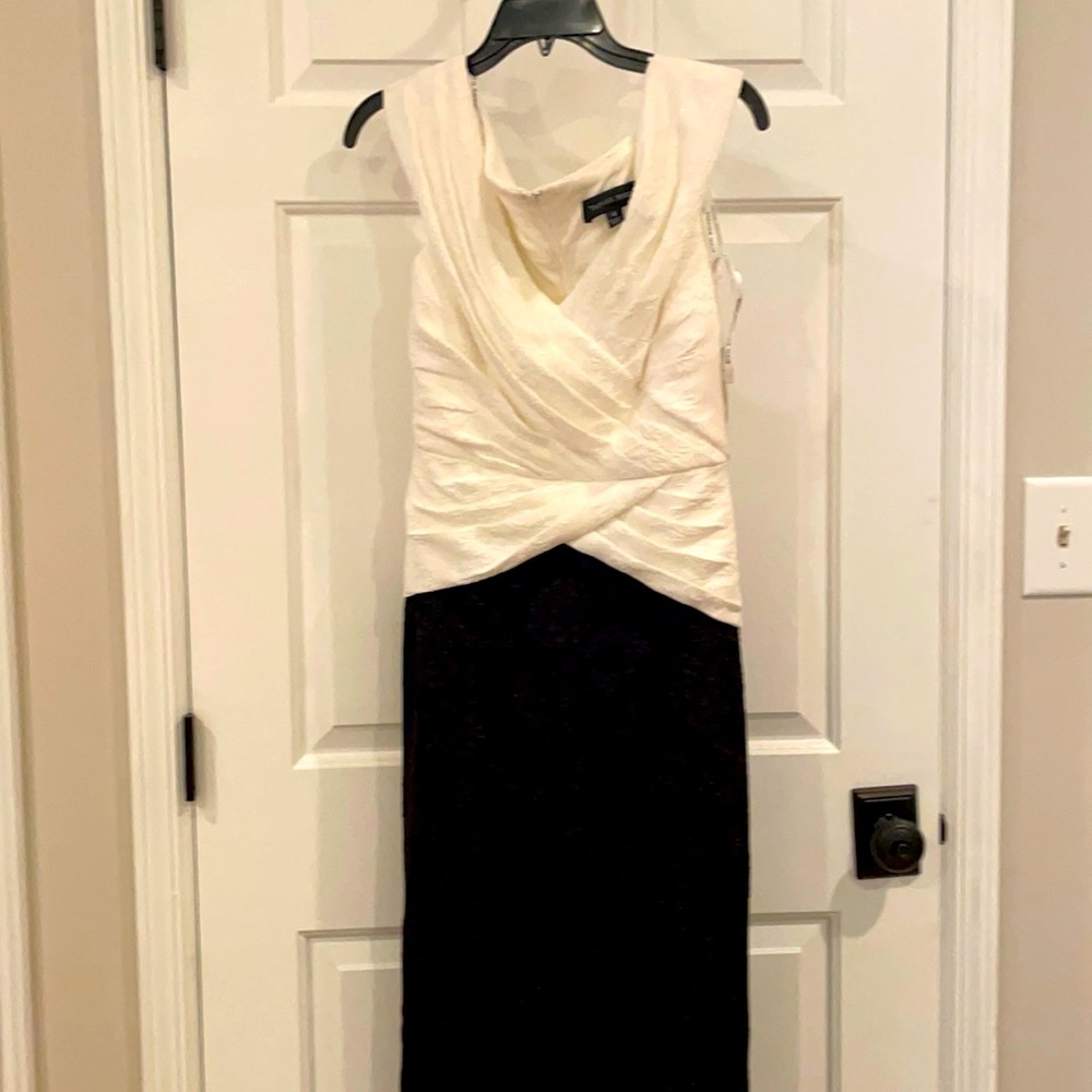 Tadashi Shoji Gown Black Tie Sz 4- hemmed to be petite worn 1x